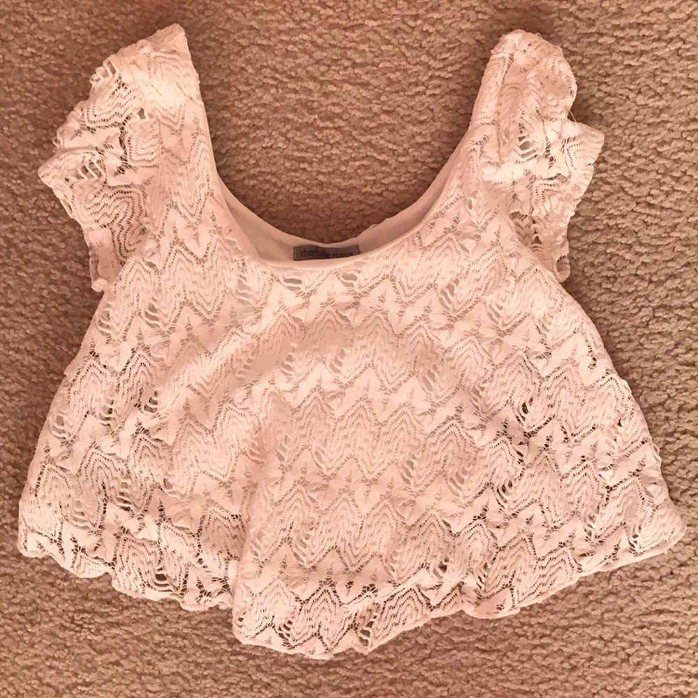 white crop top blouse